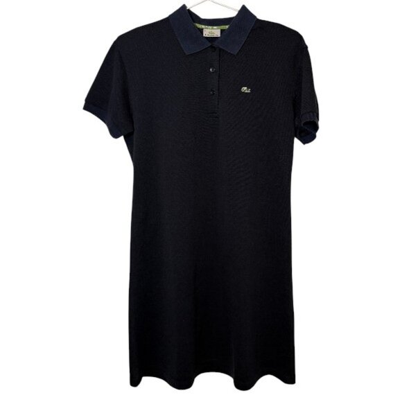 Lacoste short sleeve polo dress navy blue women's size 44 - Picture 2 of 5